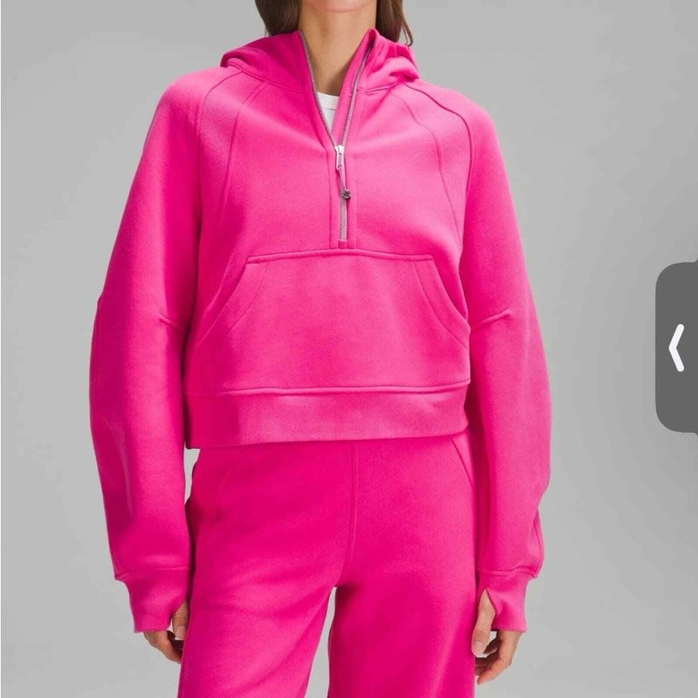 Lululemon Athletica Pink Oversized Half-Zip Sweatshirt